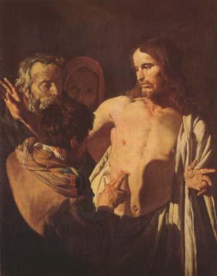 Gerrit van Honthorst The Incredulithy of St Thomas (mk08) oil painting image